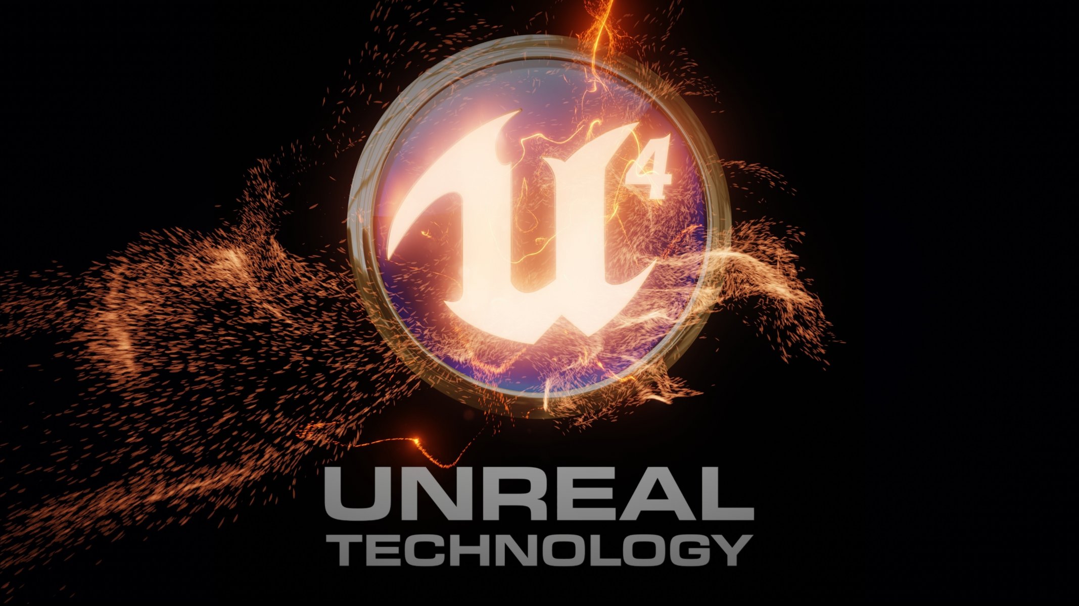 unreal engine 4 emblema iscrizione fiamma