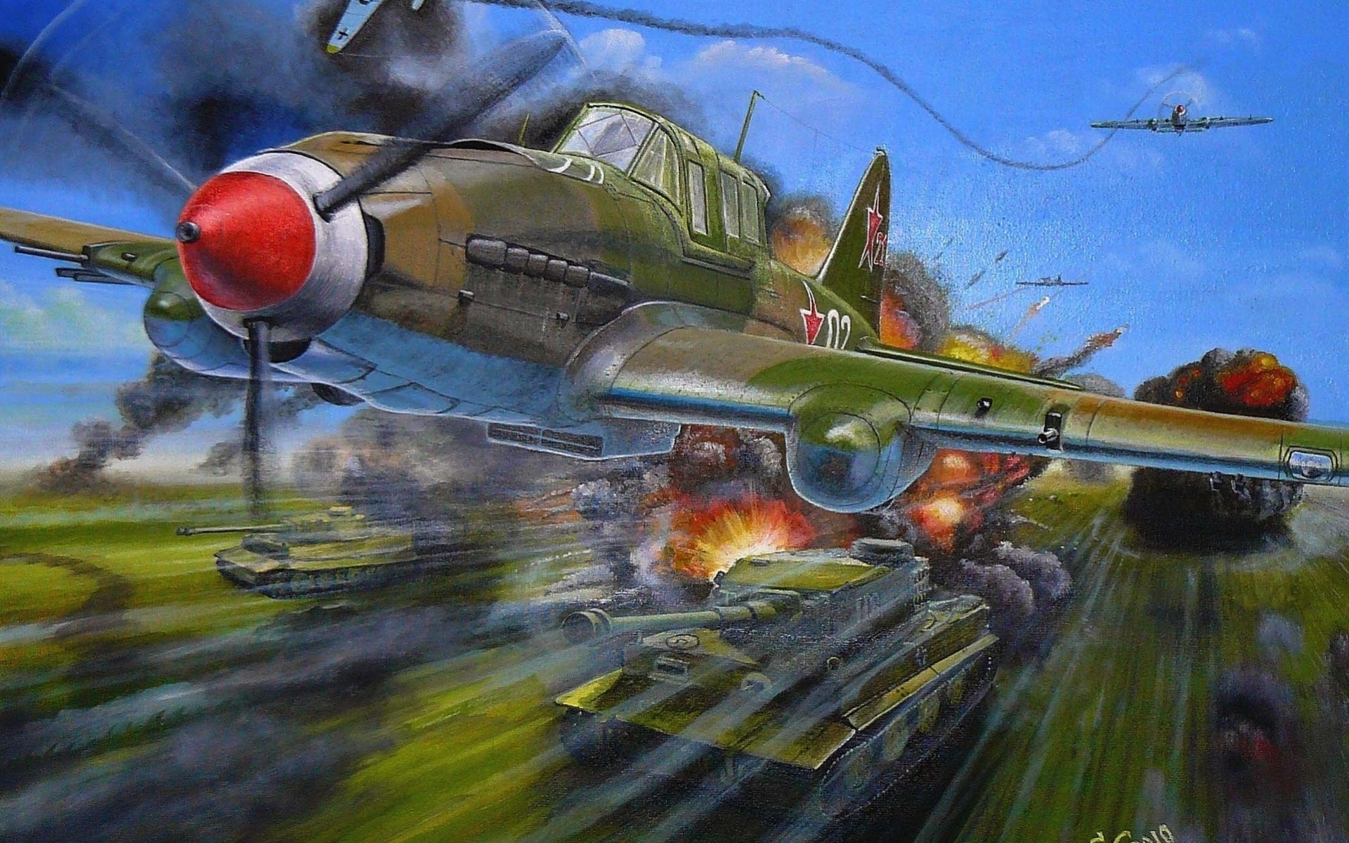 szturmowiec art samolot ii wojna światowa il-2 radziecki