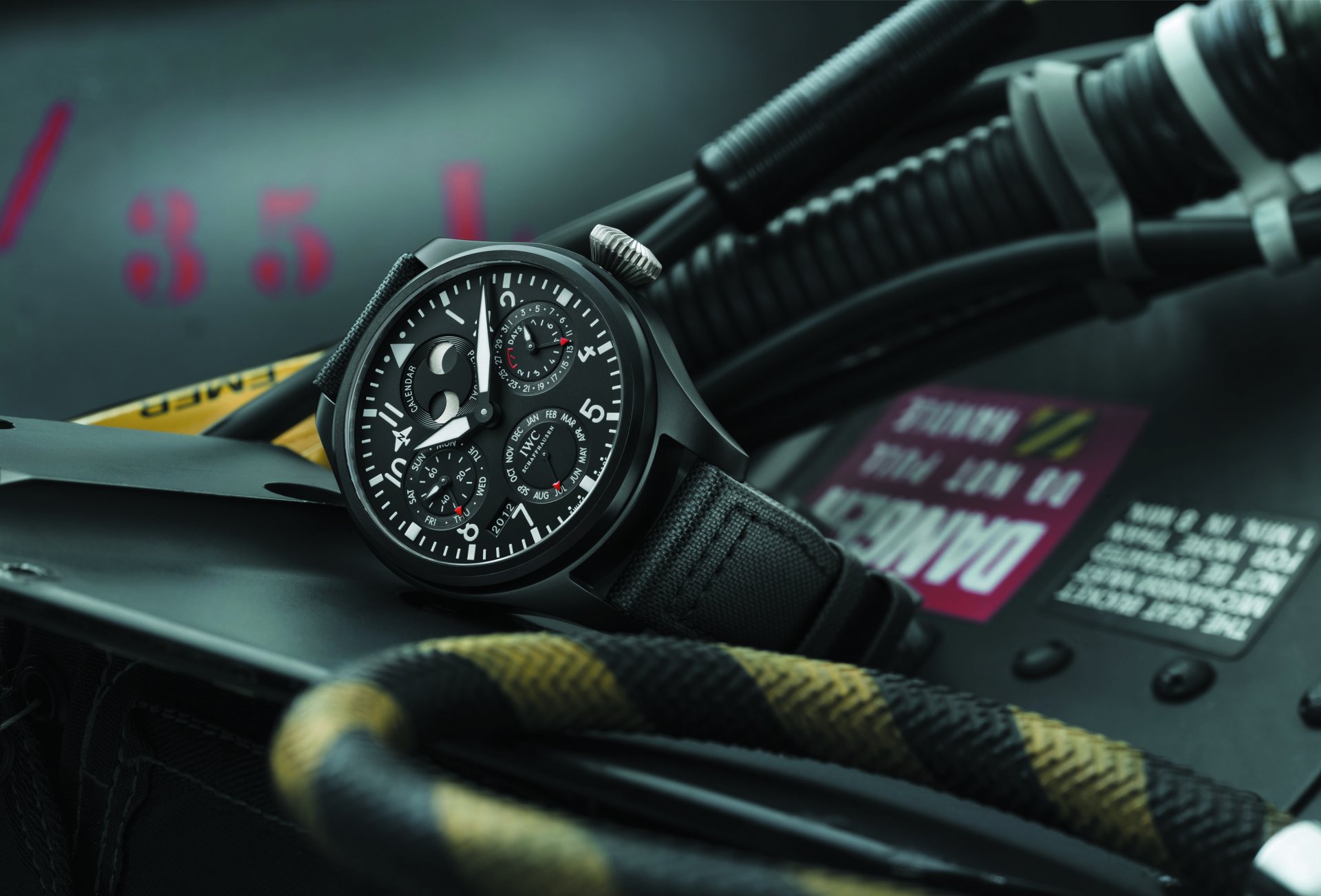 iwc piloto elegante reloj cable