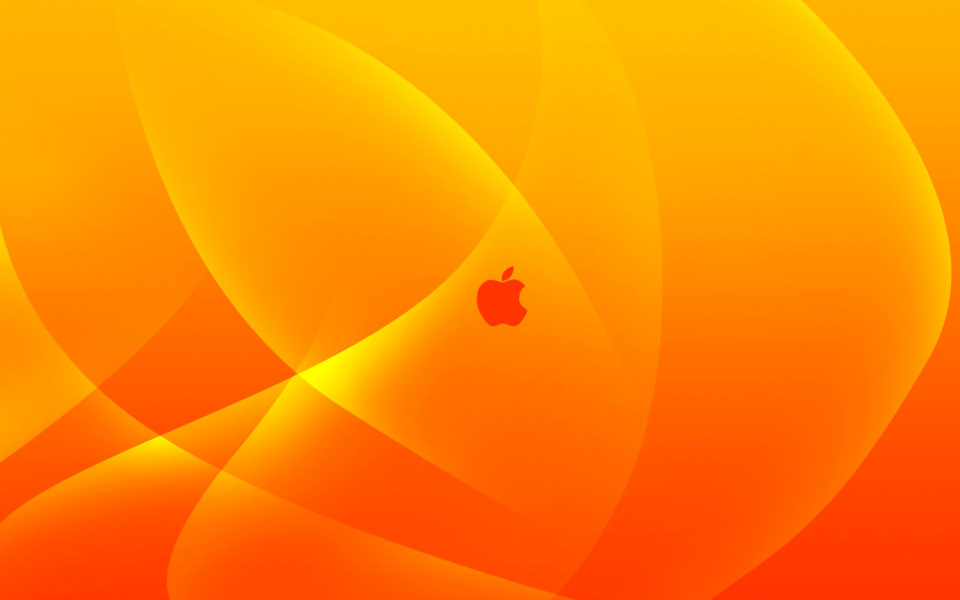 mac pomme orange jaune logo