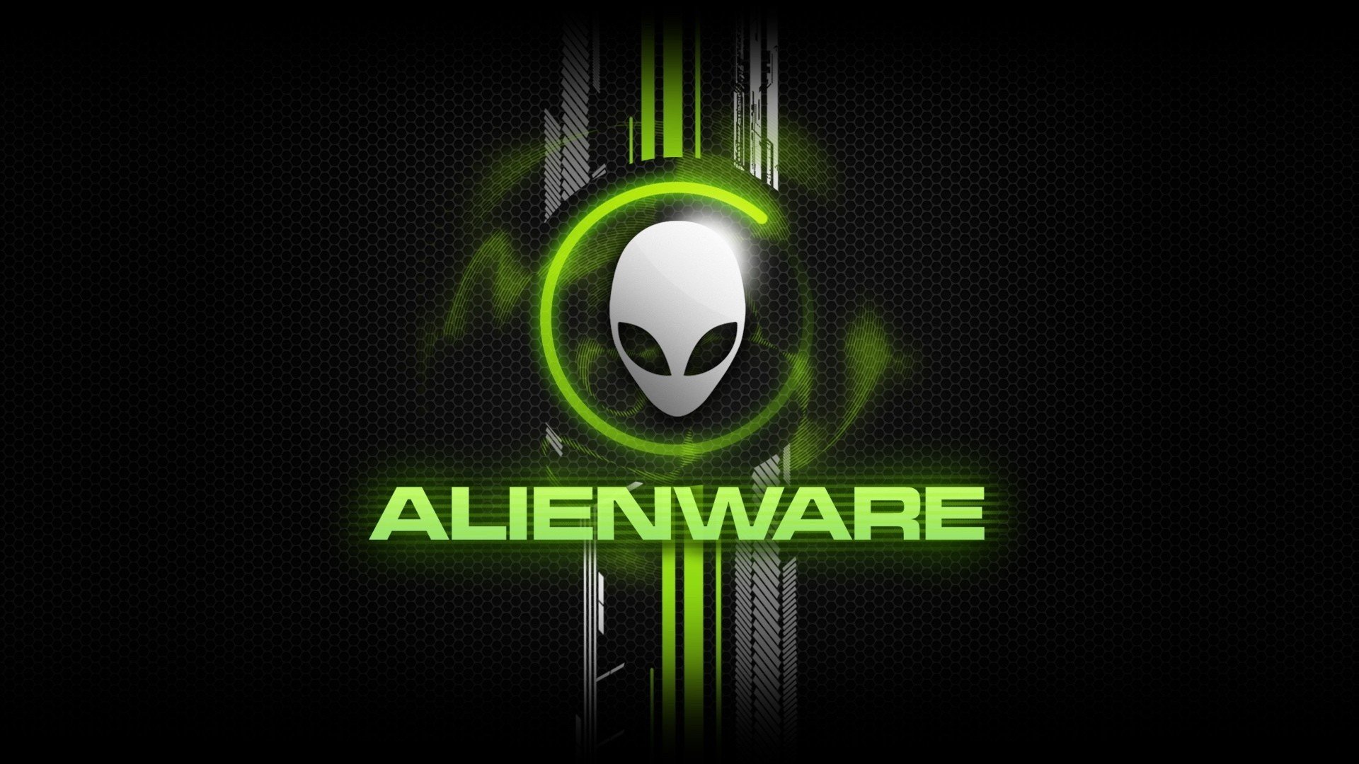 alienware marke kopf inschrift textur