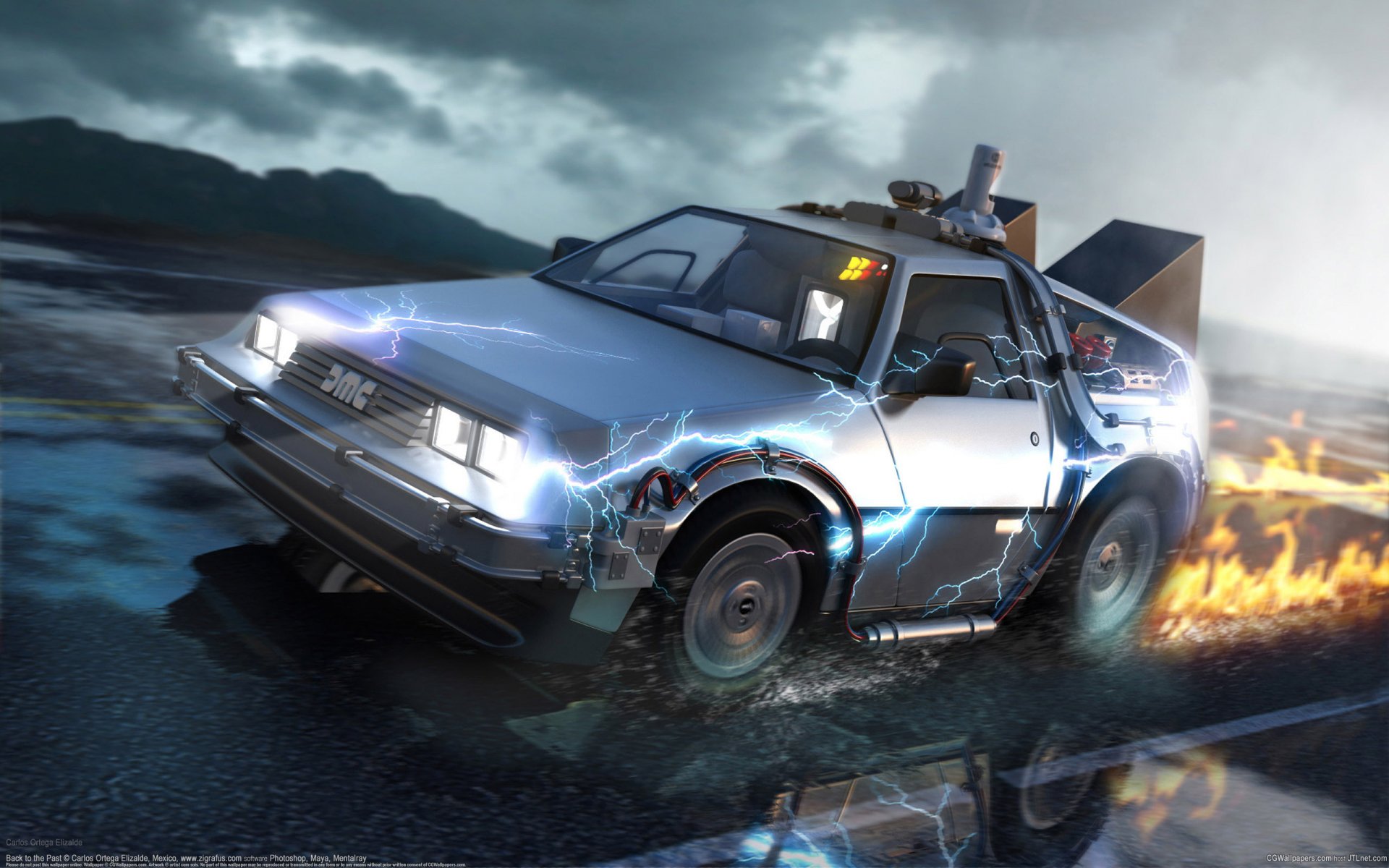 car lightning back to the future passenger cars cars transport auto cinema