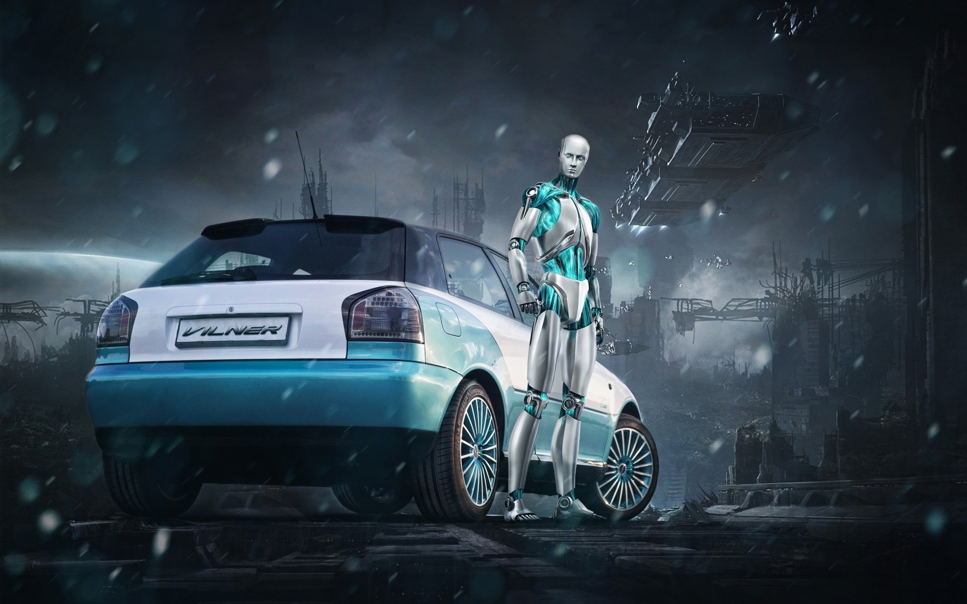 wilner audi a3 eset audi vue arrière tuning jantes robot android arrière-plan