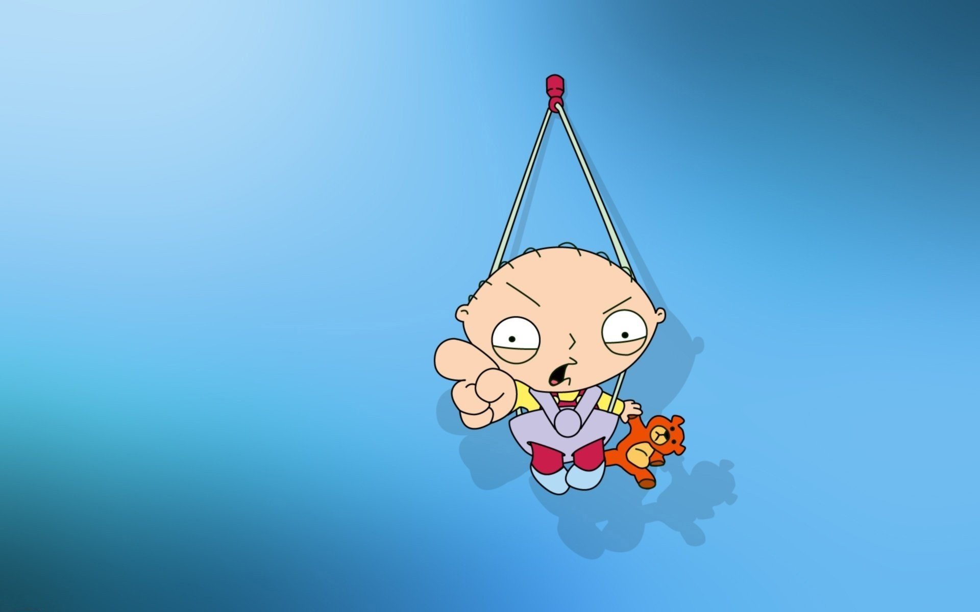 bebé stewie oso de peluche dibujos anime fondo fondo azul dibujos animados sombra gancho family guy