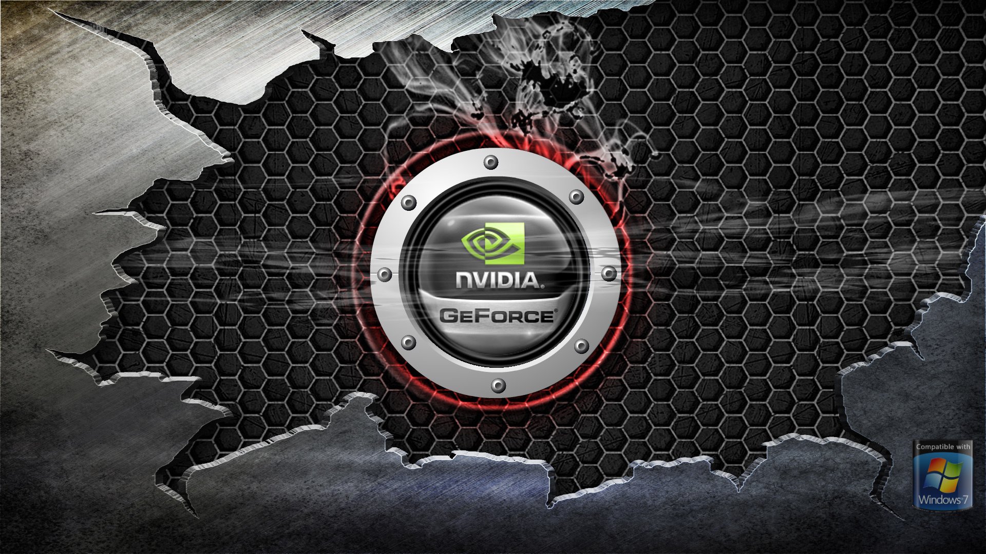 salut-technologie nvidia acier métal windows