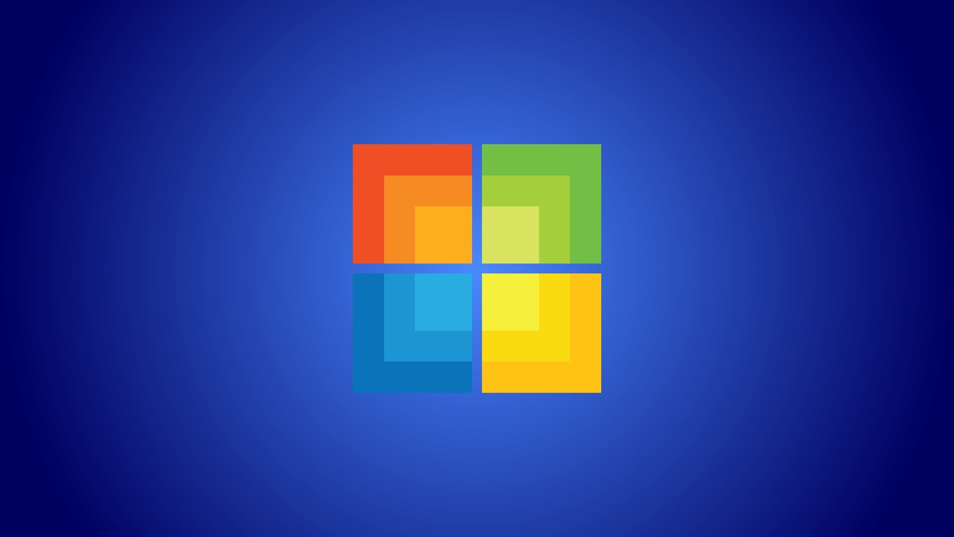 ordinateur windows 8 cubes orange vert bleu cyan jaune