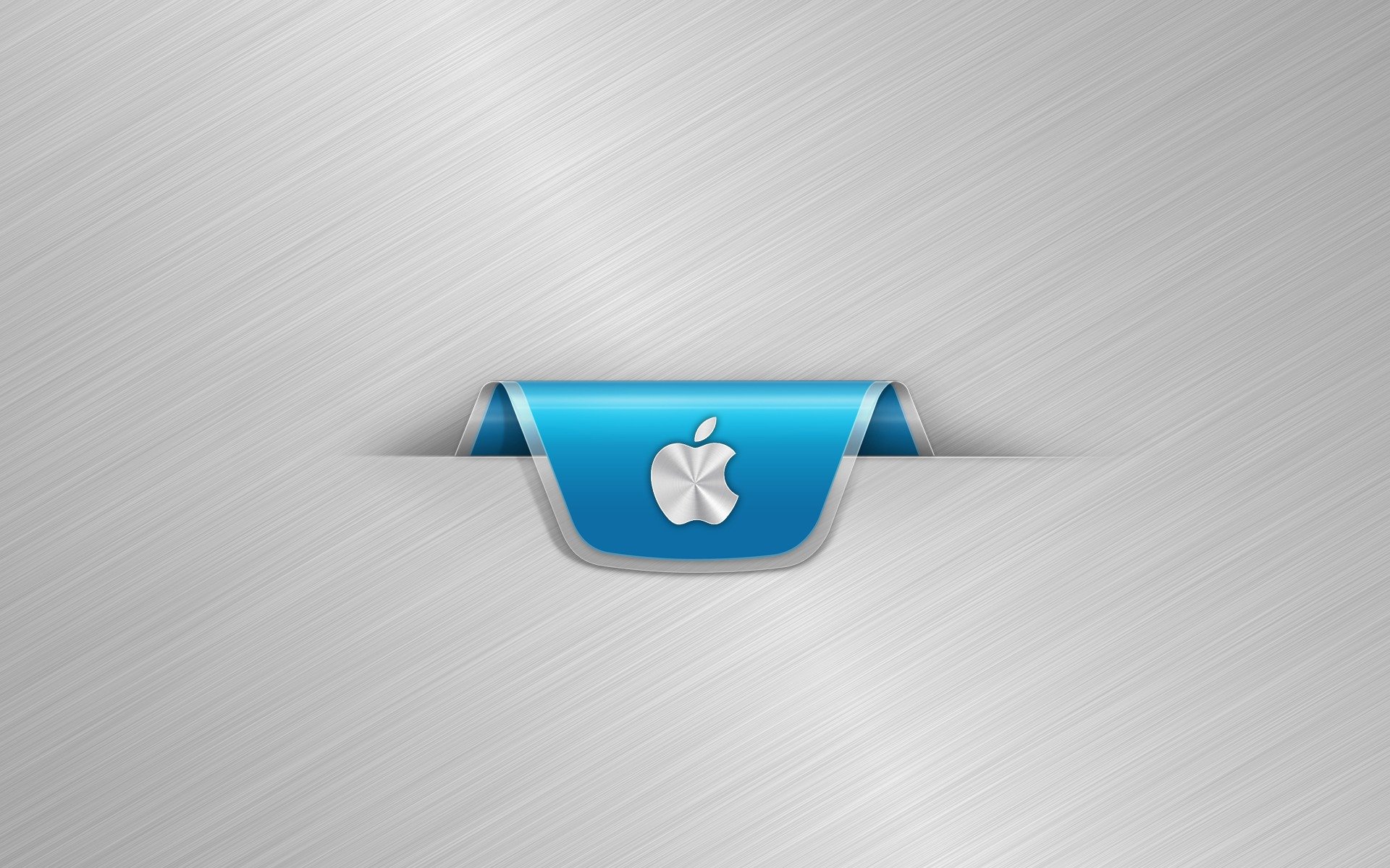 manzana logotipo metal marcador minimalismo plata rayas