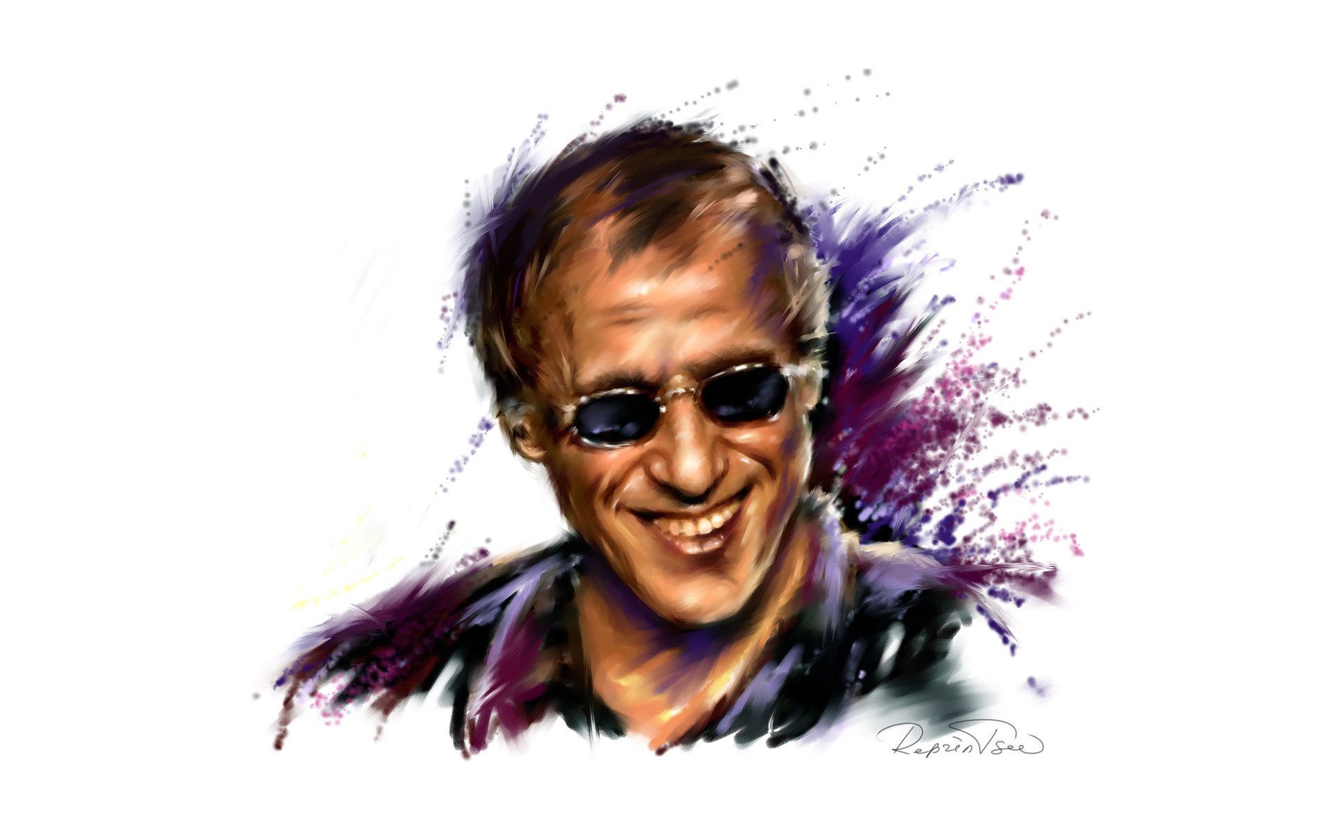 adriano celentano schauspieler sänger zeichnung porträt schauspieler weißer hintergrund brille gesicht