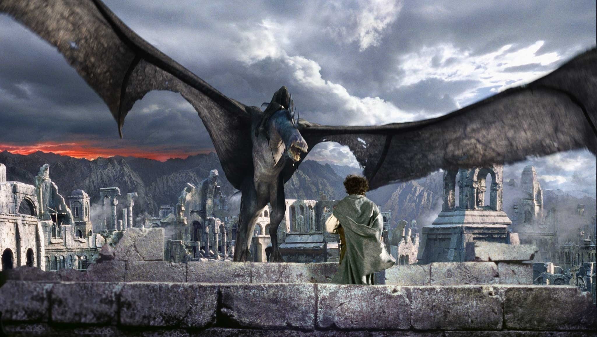 fliegende kreatur herr der ringe kerl fantasie film drachen