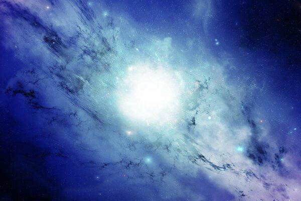 Flashes of blue in outer space