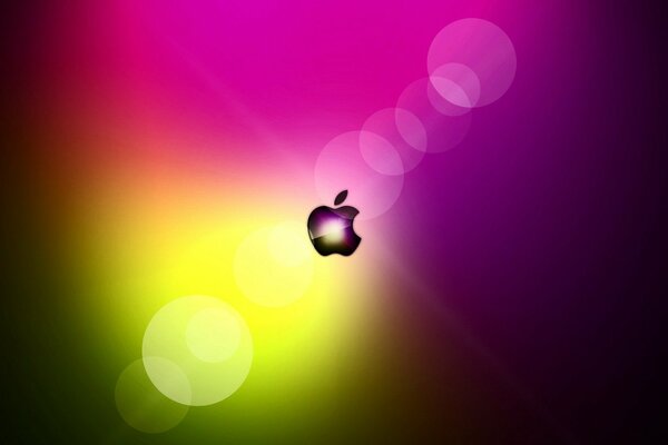 Apple company logo on a gradient background