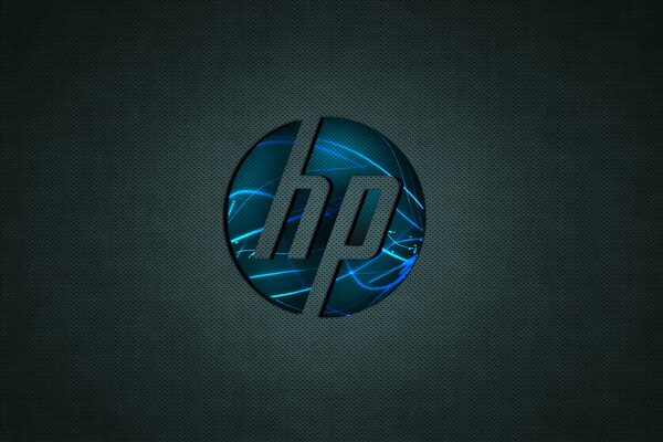 Logo firmy hp niebieskie