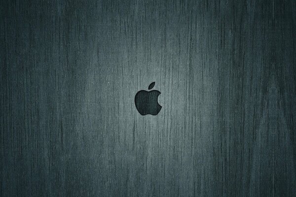 Минималистичное изображение логотипа Apple под дерево
