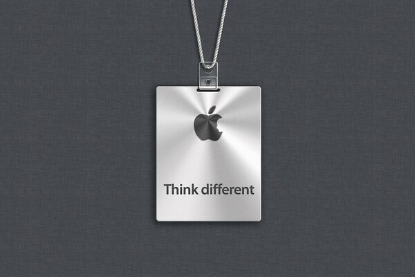 Das Apple-Logo in Metall als Anhänger
