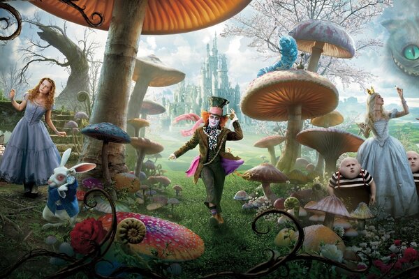 Art sur Alice au pays des merveilles avec Johnny Depp