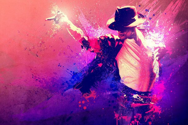 Kolorowa iluzja piosenkarza Michaela Jacksona