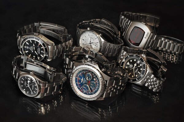 Sechs Stück Herren Armbanduhr
