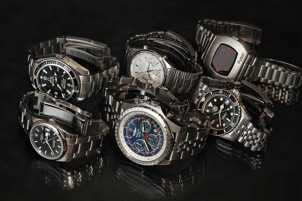 Men s wristwatches six pieces