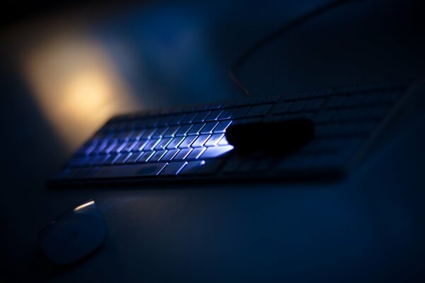 In the light, the keyboard and mouse look like an apple mac