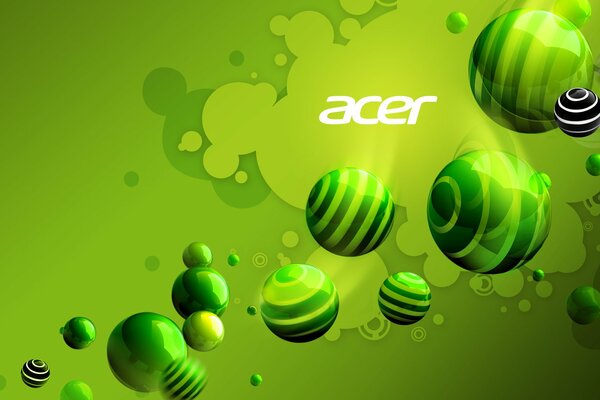 Acer screensaver balls of different sizes