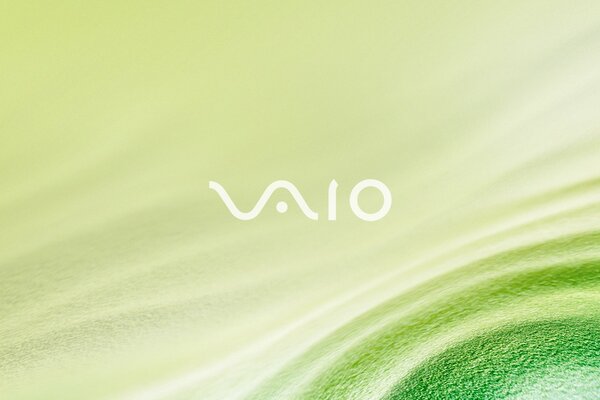 Vaio-Bildschirmschoner auf grünem Hintergrund