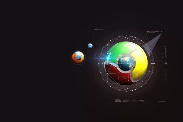 Значки браузеров сафари mozilla google chrome объёмные