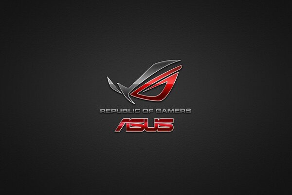 Logo asus na ciemnym tle