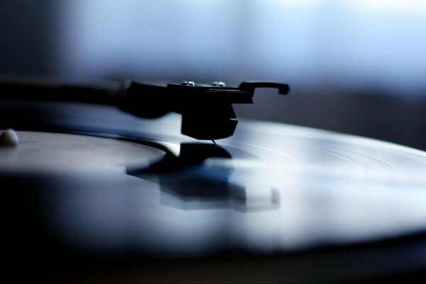 Vinyl record of classical music in the player