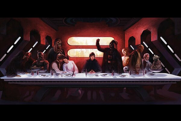 Héroes de Star Wars en imágenes de La Última cena