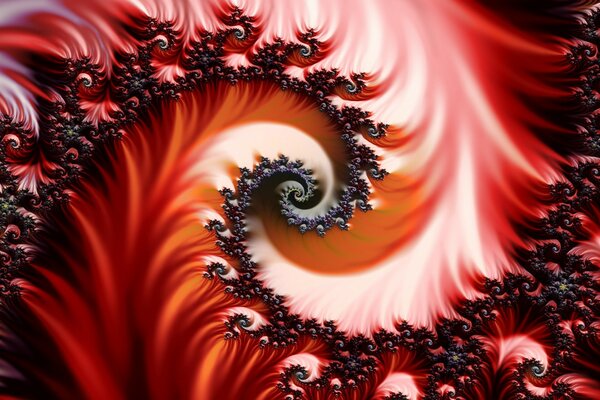 Wallpaper red patterns fractal