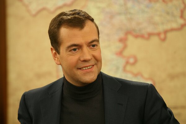 Portrait of Russian politician Anatoly Medvedev