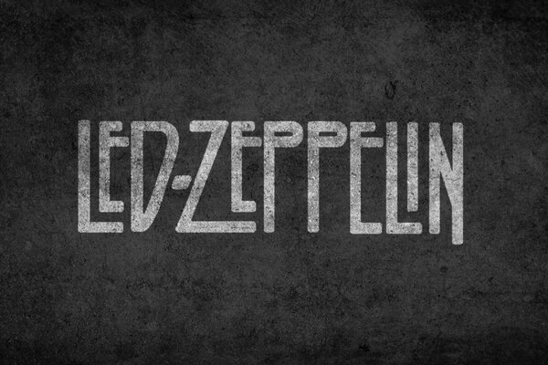 LED-zeppelin Bandlogo auf dunkelgrauem Hintergrund