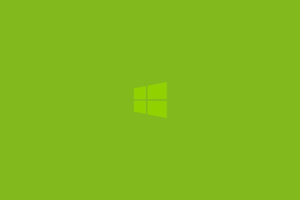 Windows8 operating system on a green background