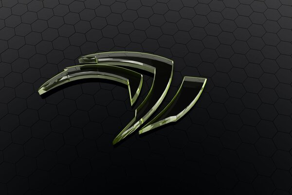 Nvidia geforce Logo auf Mesh-Hintergrund