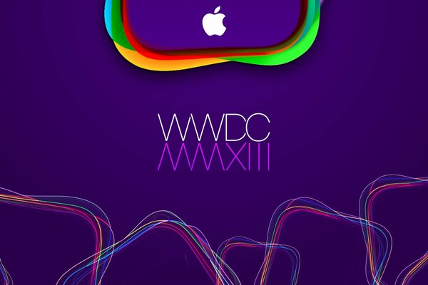 Logo firmy Apple Rainbow na wwdc 2013