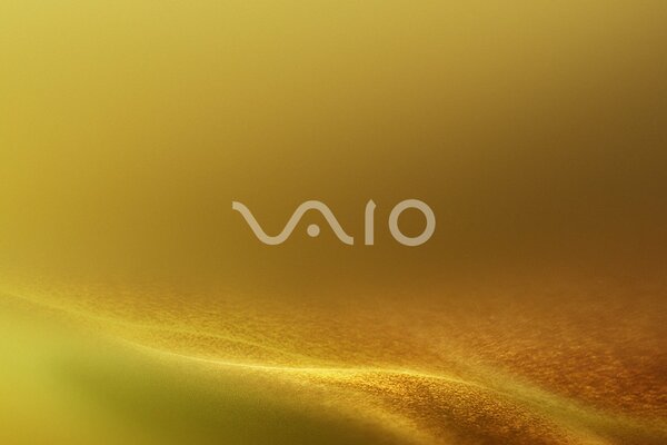 Logo vaio sur fond abstrait jaune