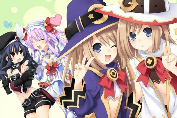 Charaktere des Spiels hyperdimension neptunia mk2