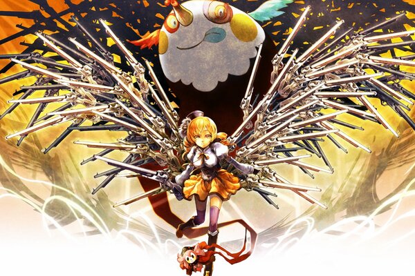 Combat loli with wings of blades