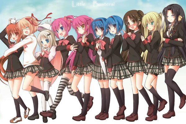 Grupo de chicas anime tagme seifuku