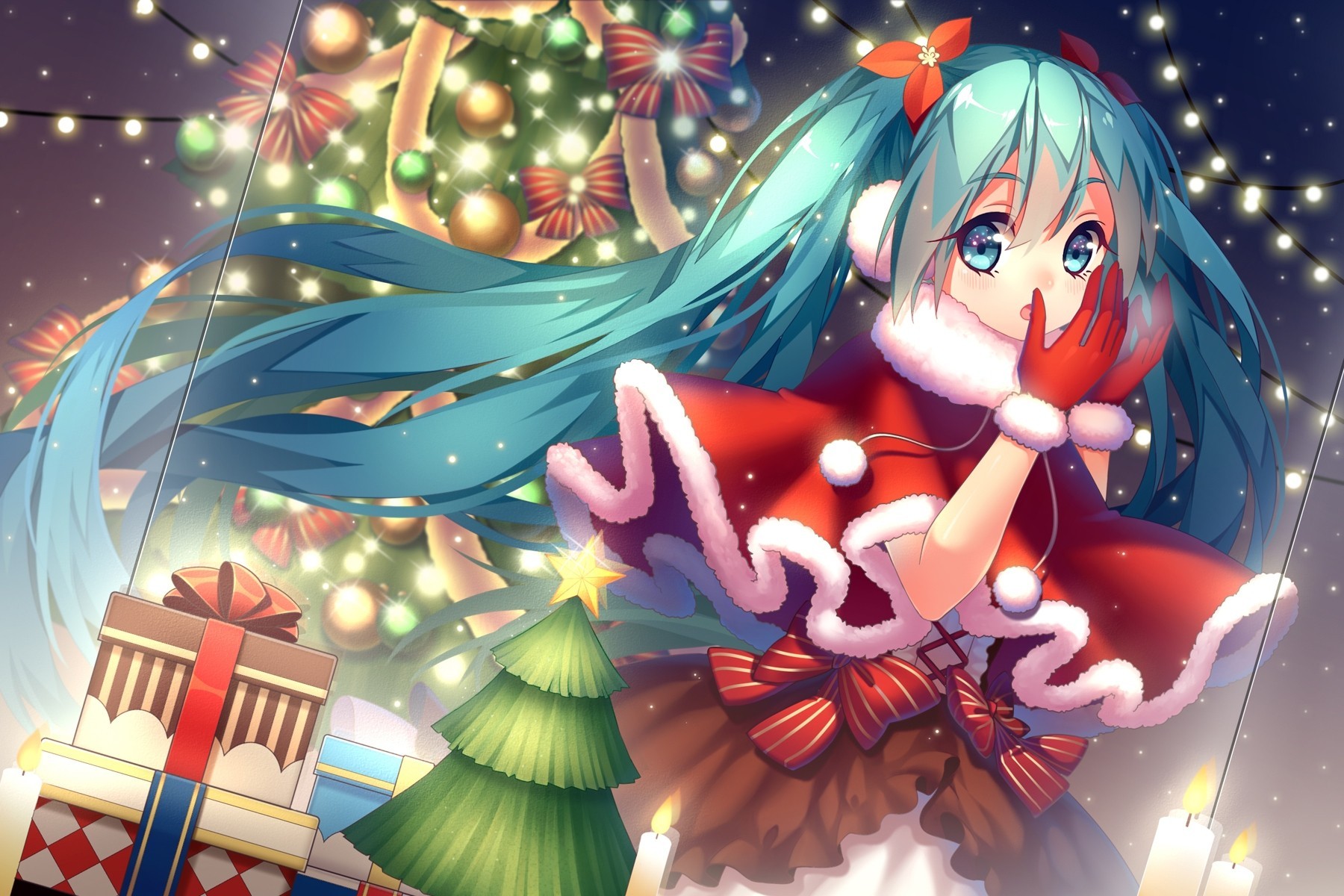 long hair torment night gloves twintails dress hatsune miku