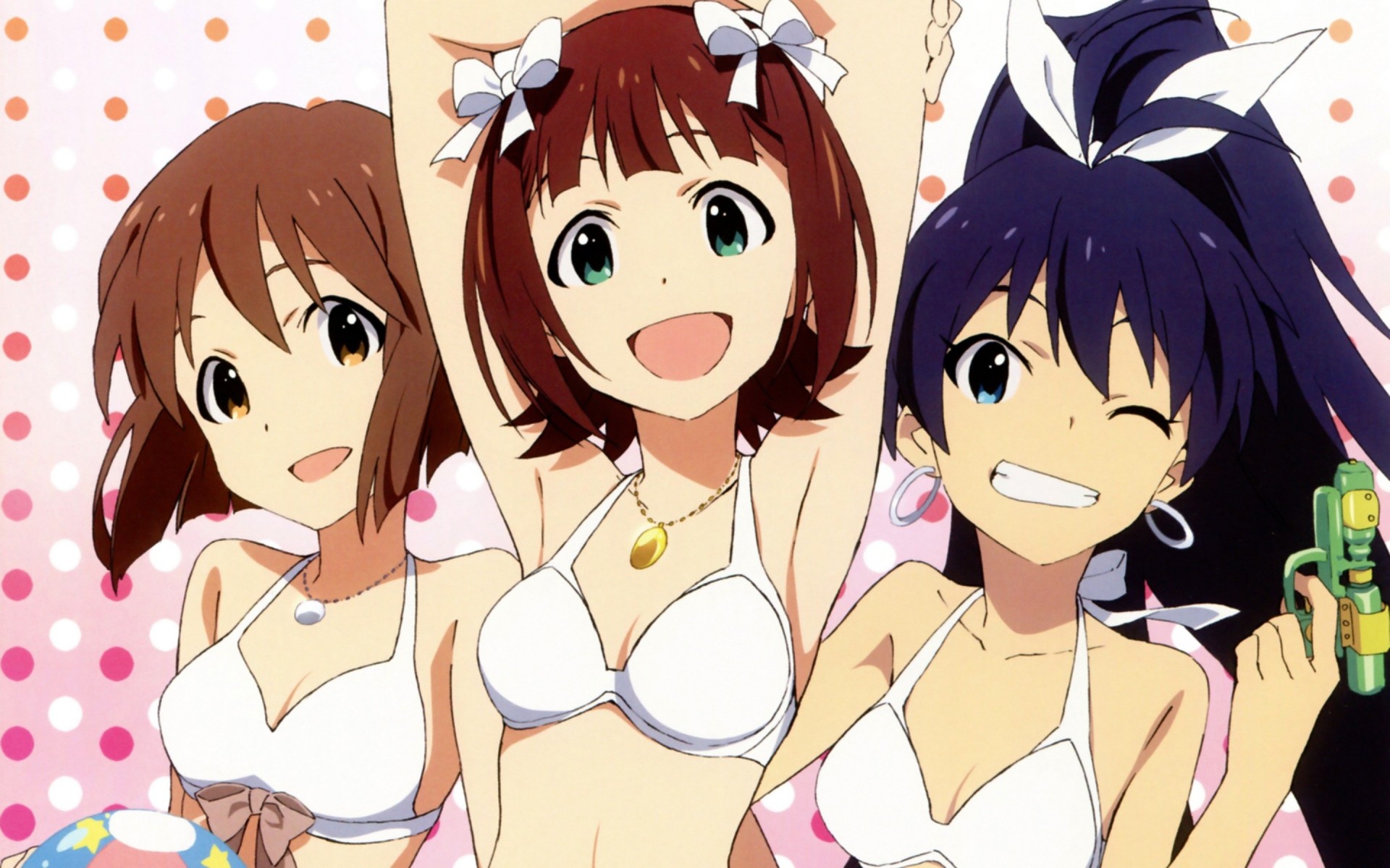 ganaha hibiki bikini strój kąpielowy amami haruka hagiwara yukiho