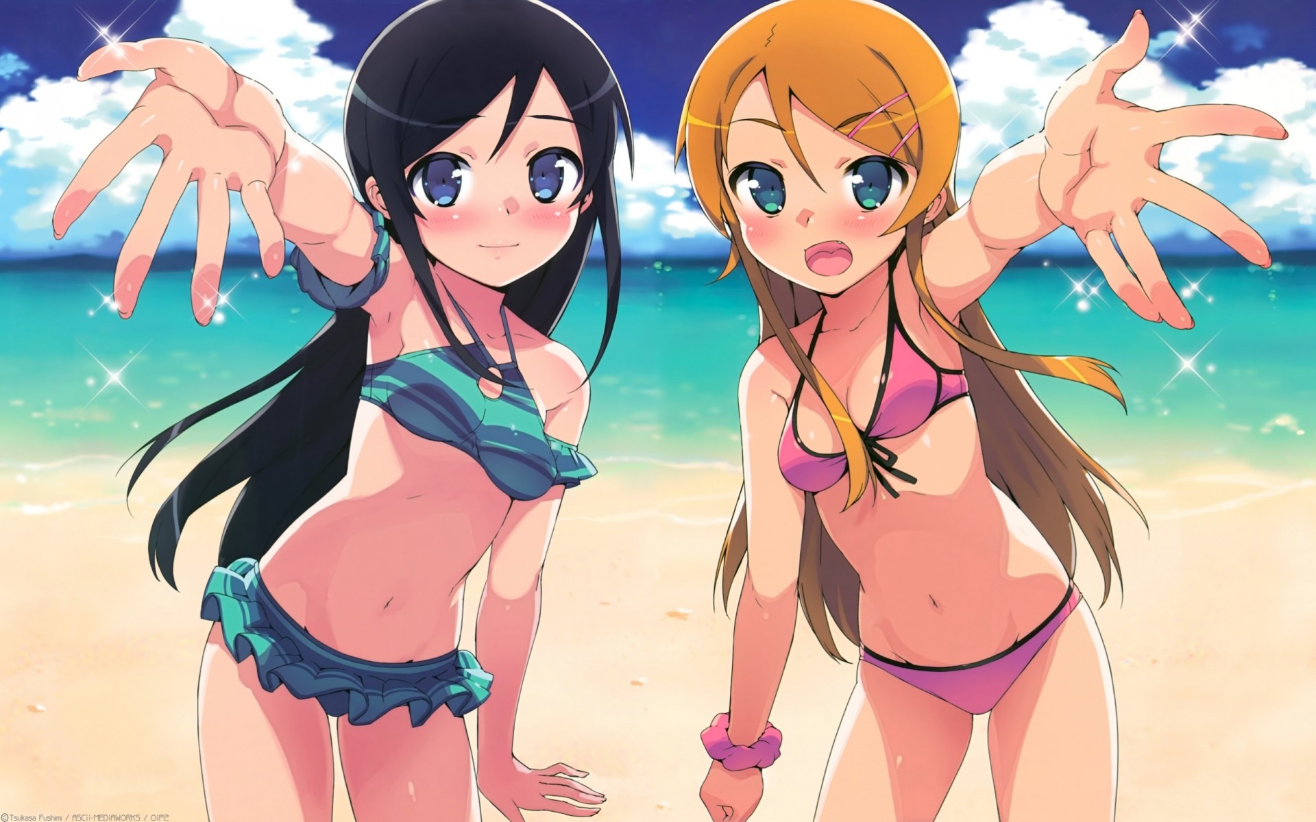 bikini traje de baño playa kousaka kirino