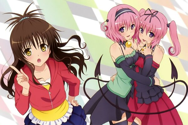 Mädchen mit rosa Haaren aus Anime