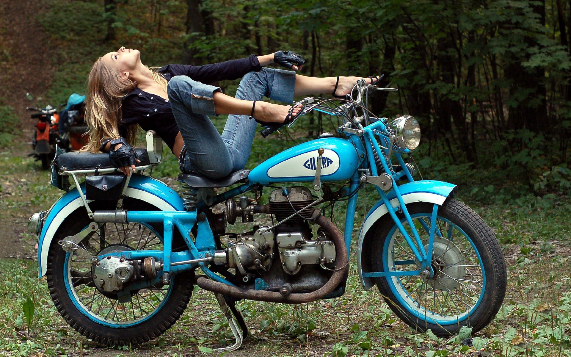 clásico gilera bicicleta motocicleta