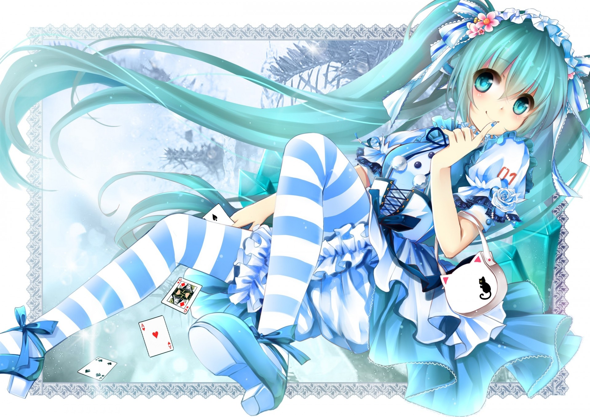 hatsune miku capelli lunghi twintail