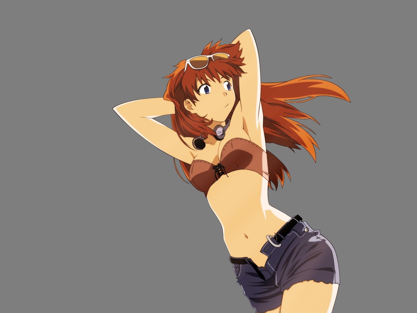 tagme shorts soryu asuka langley headphone