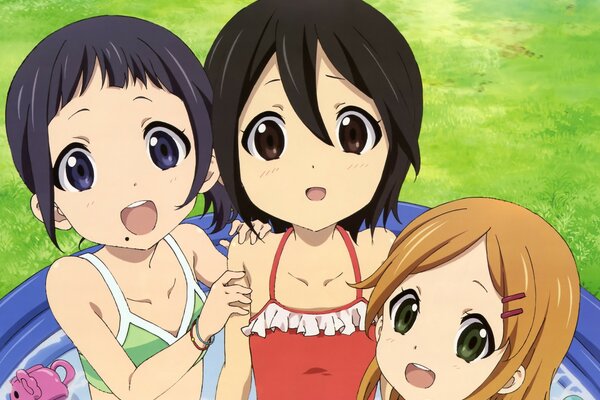 Three girls with huge eyes