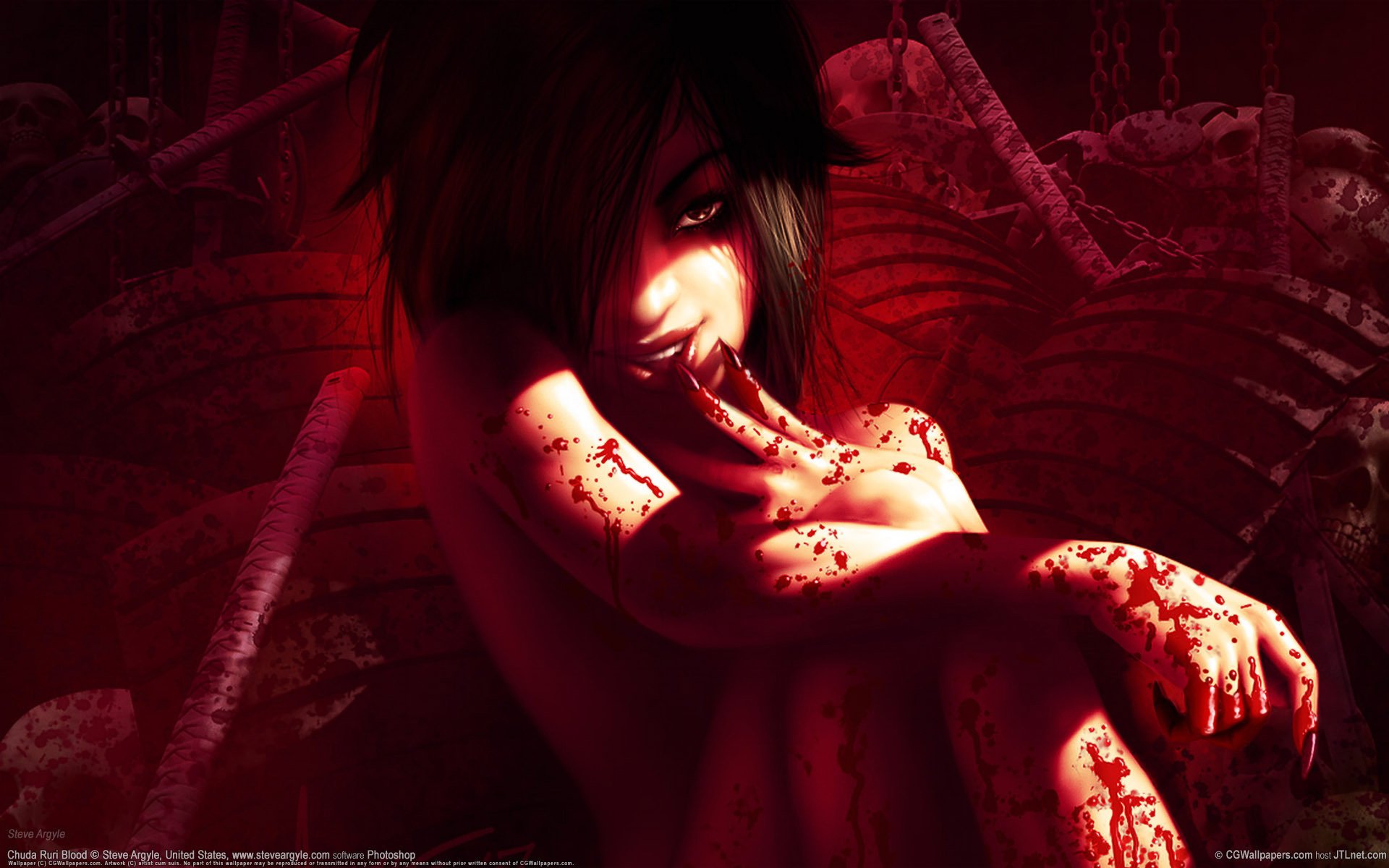 the body in the blood a clever person girl claws blood vampire girls face eyes drawing