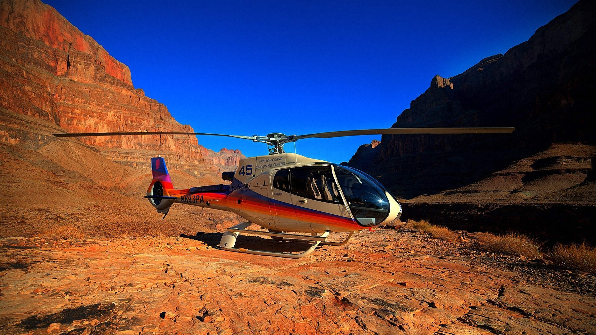 ciel grand canyon montagne avion hélicoptère