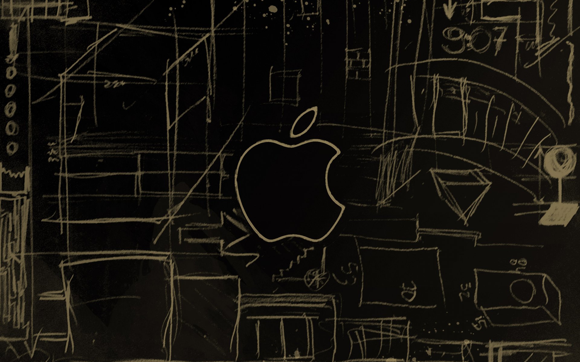 apple logotite logo drawing